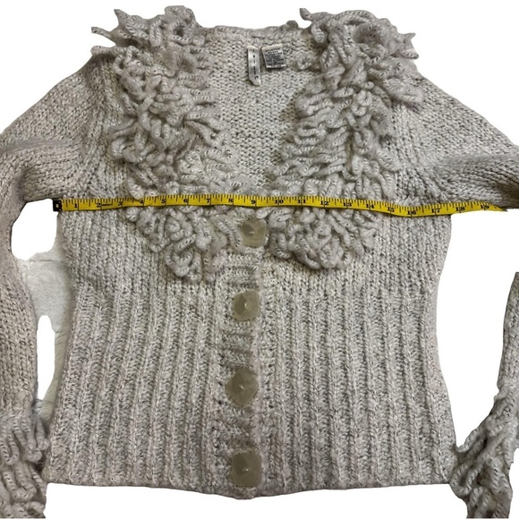 Twiggy White and Black Marled Sweater Jacket Outerwear Size Medium NEW - Picture 9 of 14